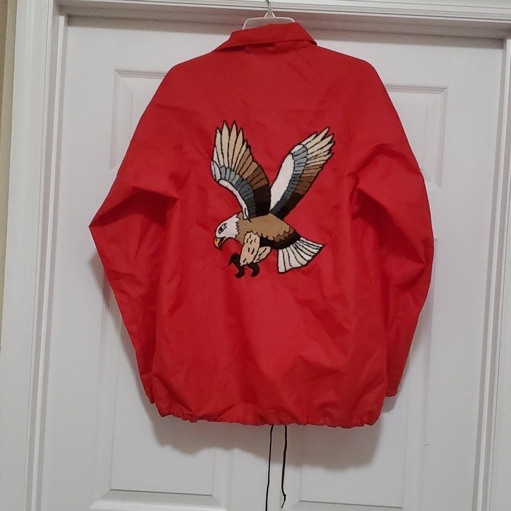 Hyman Scupper jack Red Spring lightweight jacket With Eagle Patch